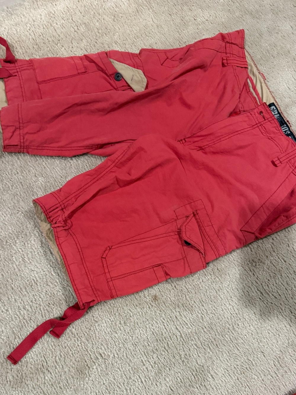 Micros Red Men's Cargo Shorts